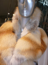 Load image into Gallery viewer, SIMONETTA RAVIZZA Stroller Coat with Golden Island Fox Fur Tuxedo Front Collar
