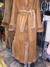 Load image into Gallery viewer, Warm Genuine Shearling Fur Coat Rust Tan ITALY--Shasa Designer
