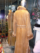 Load image into Gallery viewer, Warm Genuine Shearling Fur Coat Rust Tan ITALY--Shasa Designer
