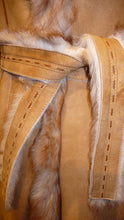 Load image into Gallery viewer, Warm Genuine Shearling Fur Coat Rust Tan ITALY--Shasa Designer
