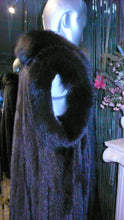 Load image into Gallery viewer, Ranch Mink Fur Long Vest with Black Fox Fur Tuxedo and Trim
