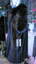Load image into Gallery viewer, Ranch Mink Fur Long Vest with Black Fox Fur Tuxedo and Trim
