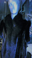 Load image into Gallery viewer, Ranch Mink Fur Long Vest with Black Fox Fur Tuxedo and Trim
